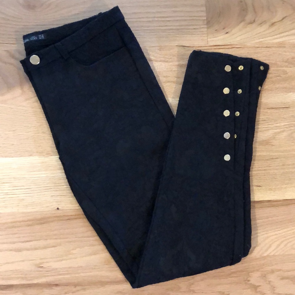 zara jacquard pants